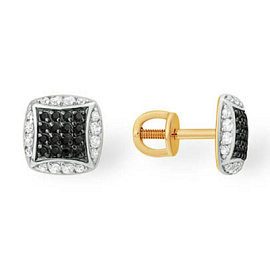 Серьги пусеты С1928789 золото Квадрат