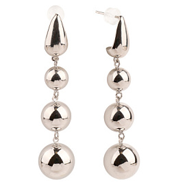 Серьги подвесные 3V-5932-W ювелирный сплав