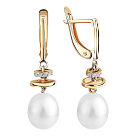 Серьги подвесные 290-1-1263Р золото