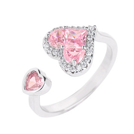 Кольцо 3-2071-W ювелирный сплав Сердце