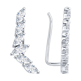 Серьги каффы 94-120-00140-1 серебро