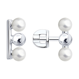 Серьги пусеты 94-122-02377-1 серебро