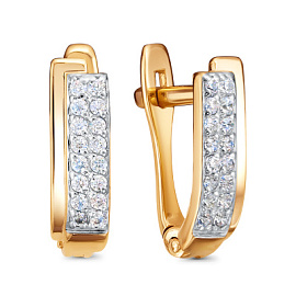 Серьги дорожка 122671 золото Дорожка